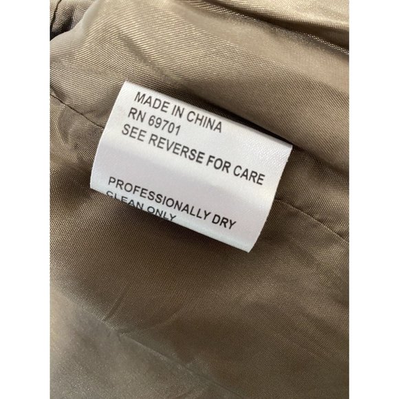 Cache Beaded Olive Green Metallic Semi Sheer Lined Body Con Prom Dress 6 - Picture 11 of 15